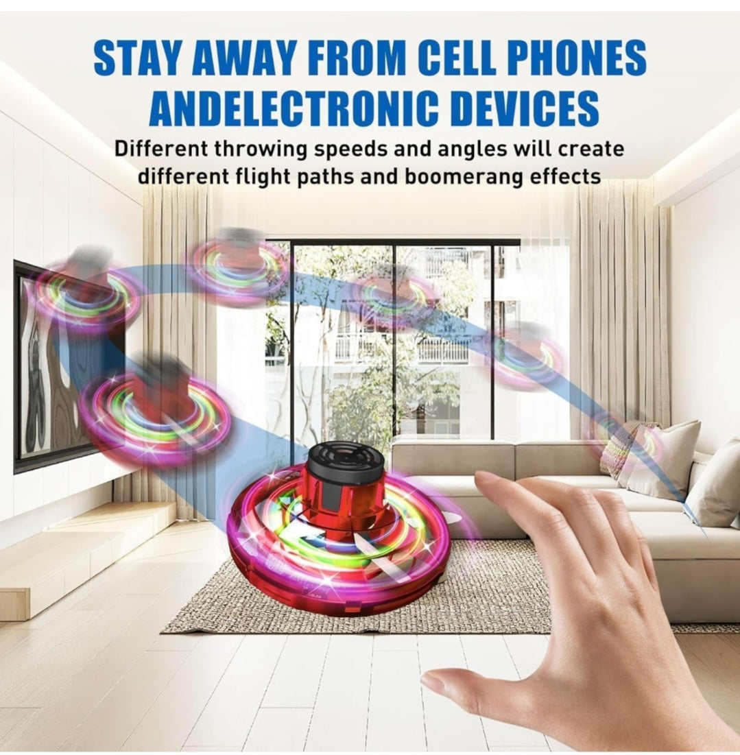 🛸 Galaxy UFO Spinner – RGB Flying Light Drone Toy