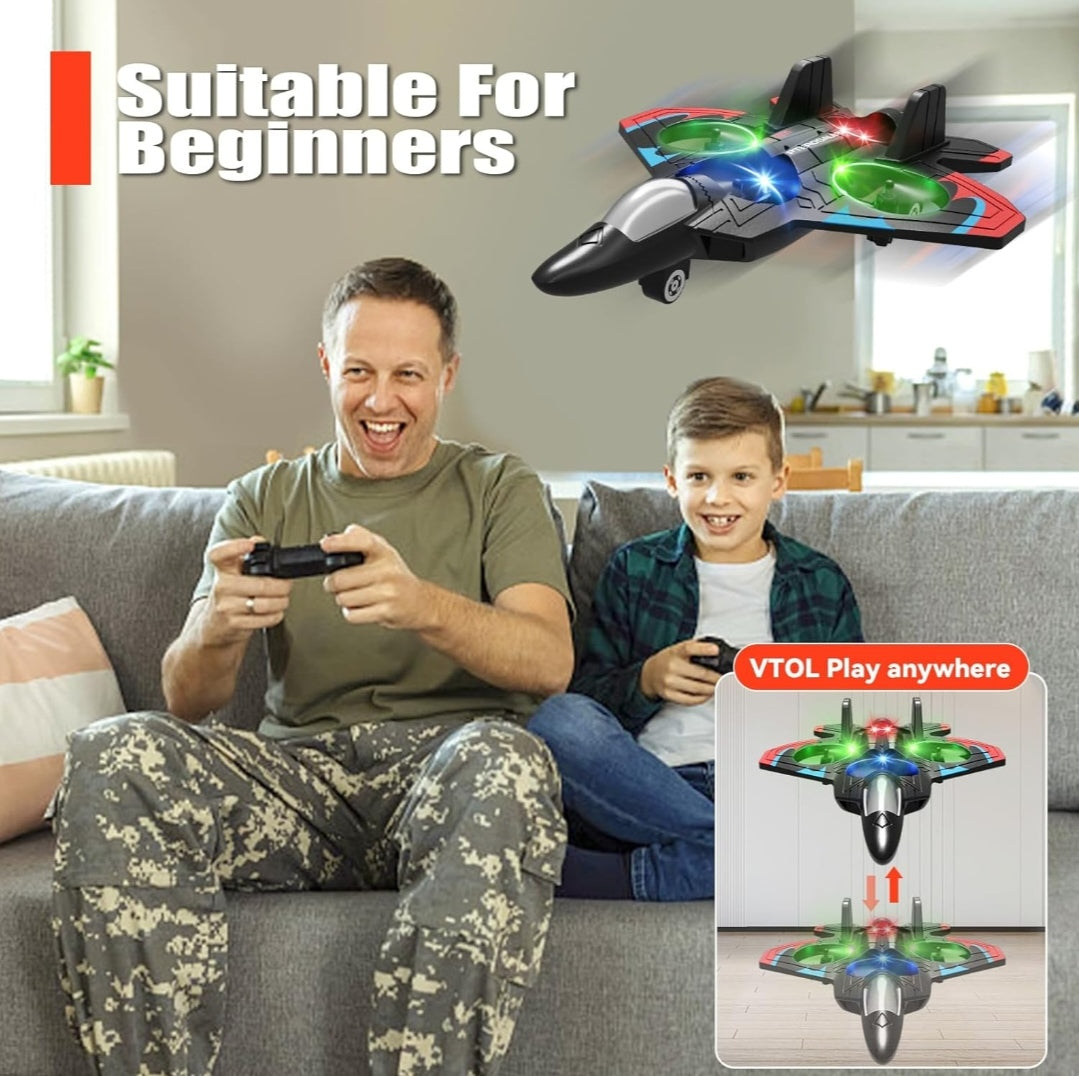 Starfighter RC Space Drone ✨ | 360° Stunt Flying | LED Lights | Remote Control Toy