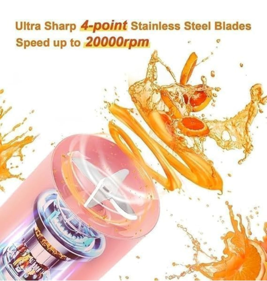 🧃 Portable 6-Blade Mini Juicer – Updated Version