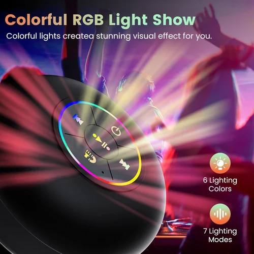 🛁 Waterproof Bluetooth Shower Speaker with LED Lights 🔊🌈