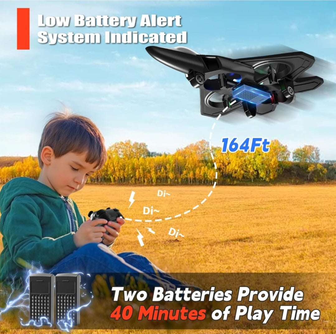 Starfighter RC Space Drone ✨ | 360° Stunt Flying | LED Lights | Remote Control Toy