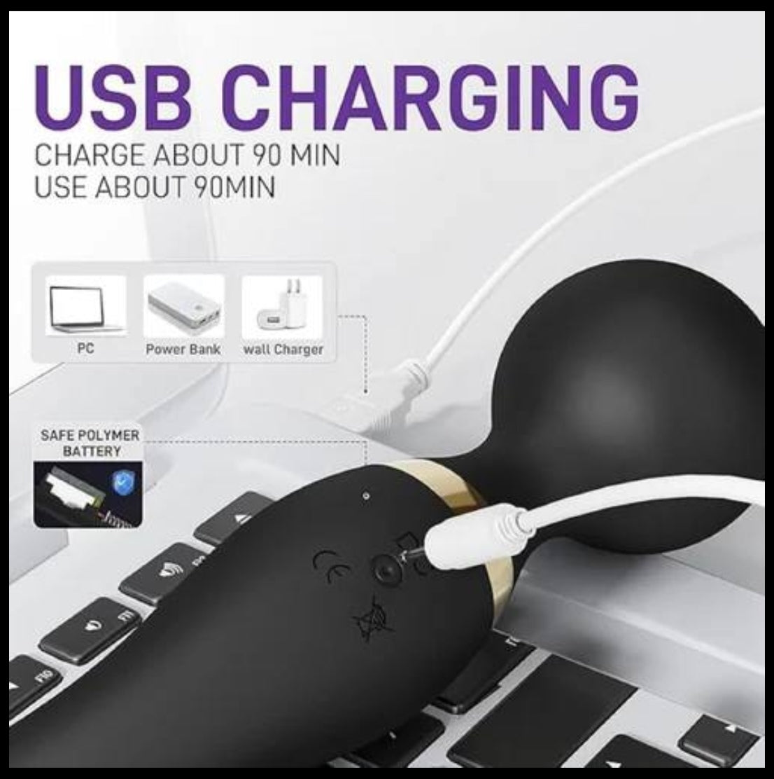 ✨ COLBEX Rechargeable Full Body Massage Stick – 8 Vibration Speeds | Waterproof & Ergonomic Design 💆‍♀️