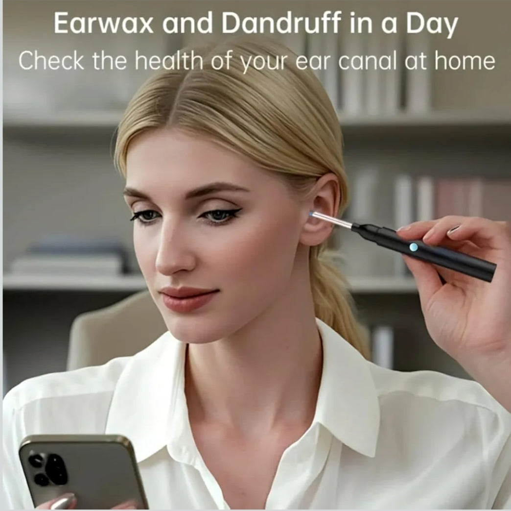 🧠 Smart Visual Ear Cleaner – 1080P HD Otoscope with 6 LED Lights