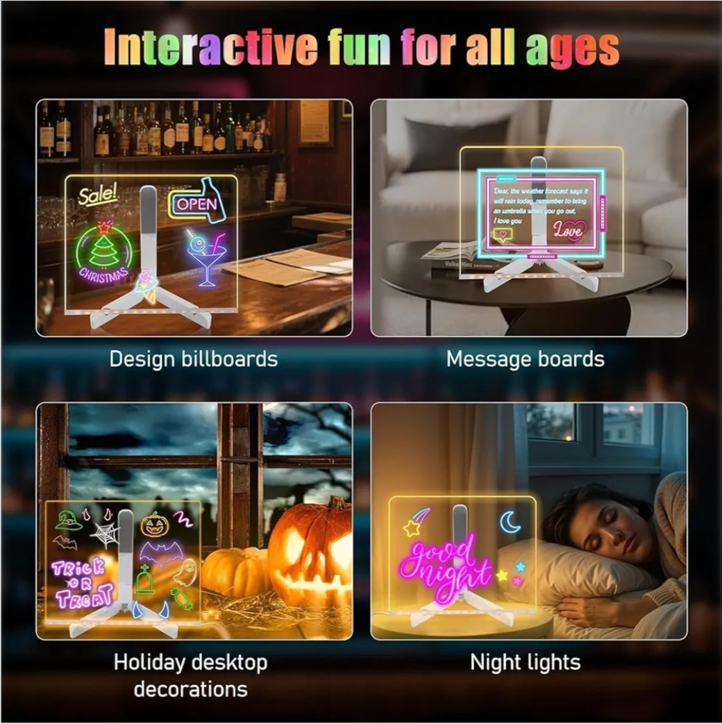 ✨ LED Interactive Glow Board – Creative Message & Decoration Light Panel