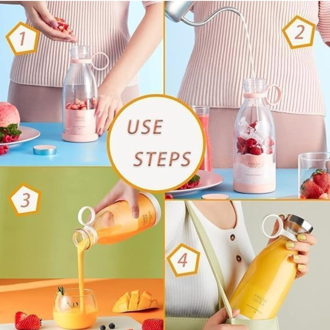 🧃 Portable 6-Blade Mini Juicer – Updated Version
