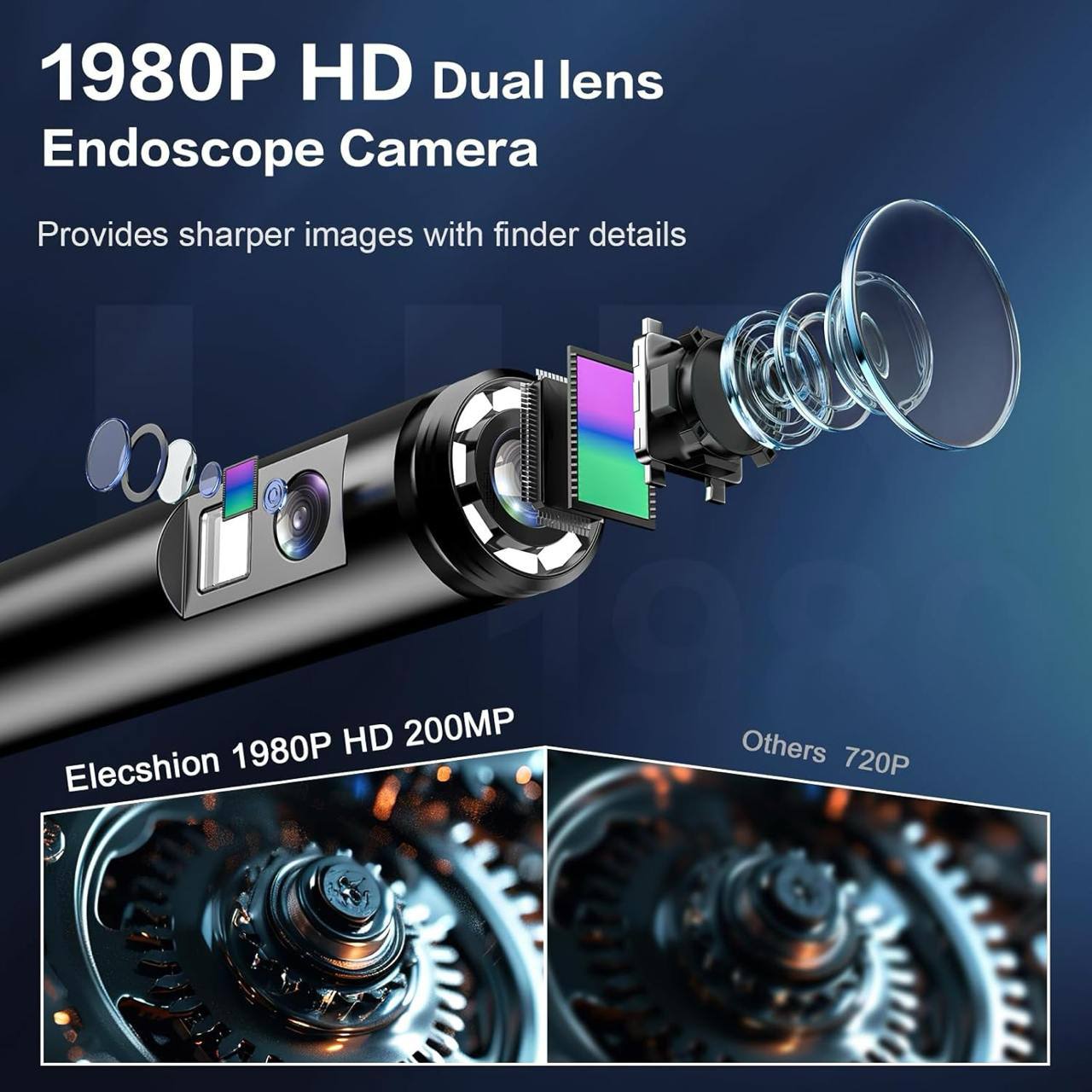 HD USB Endoscope Camera 🔍 | Waterproof Inspection Borescope with LED Light & Phone Connectivity 💡