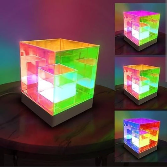 ✨ Infinity Cube Lamp – Modern & Artistic LED Light