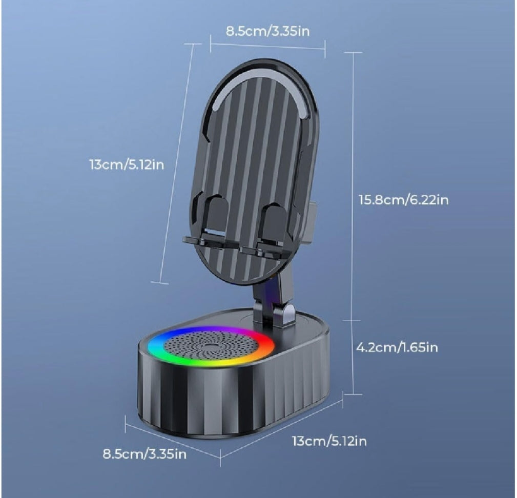 📱 5-in-1 Wireless Phone Speaker Stand 🔊✨