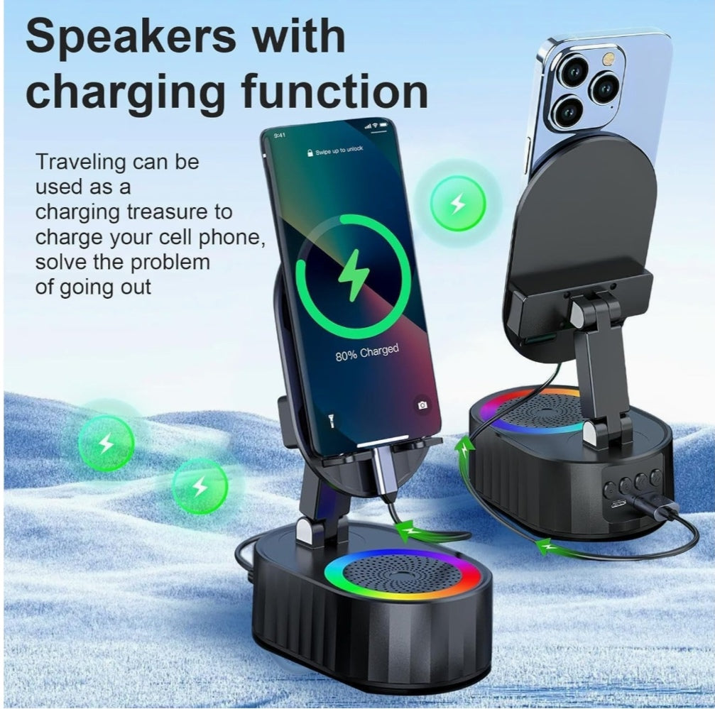 📱 5-in-1 Wireless Phone Speaker Stand 🔊✨