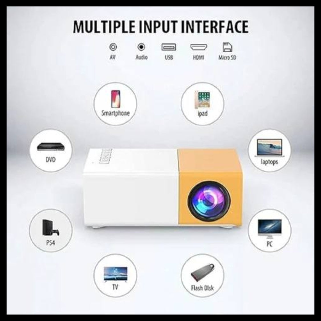 Mini Portable LED Projector 🎬 | 1080P HD Home Theater 📽️ | Compact & Stylish Design