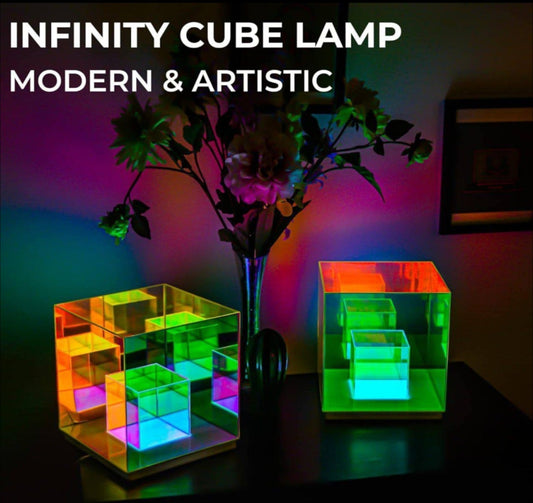 ✨ Infinity Cube Lamp – Modern & Artistic LED Light