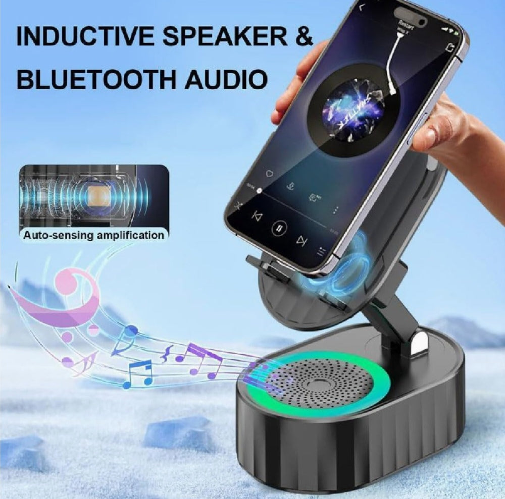 📱 5-in-1 Wireless Phone Speaker Stand 🔊✨