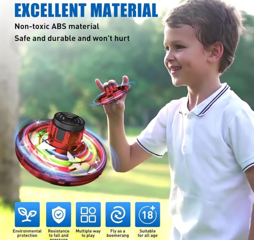 🛸 Galaxy UFO Spinner – RGB Flying Light Drone Toy