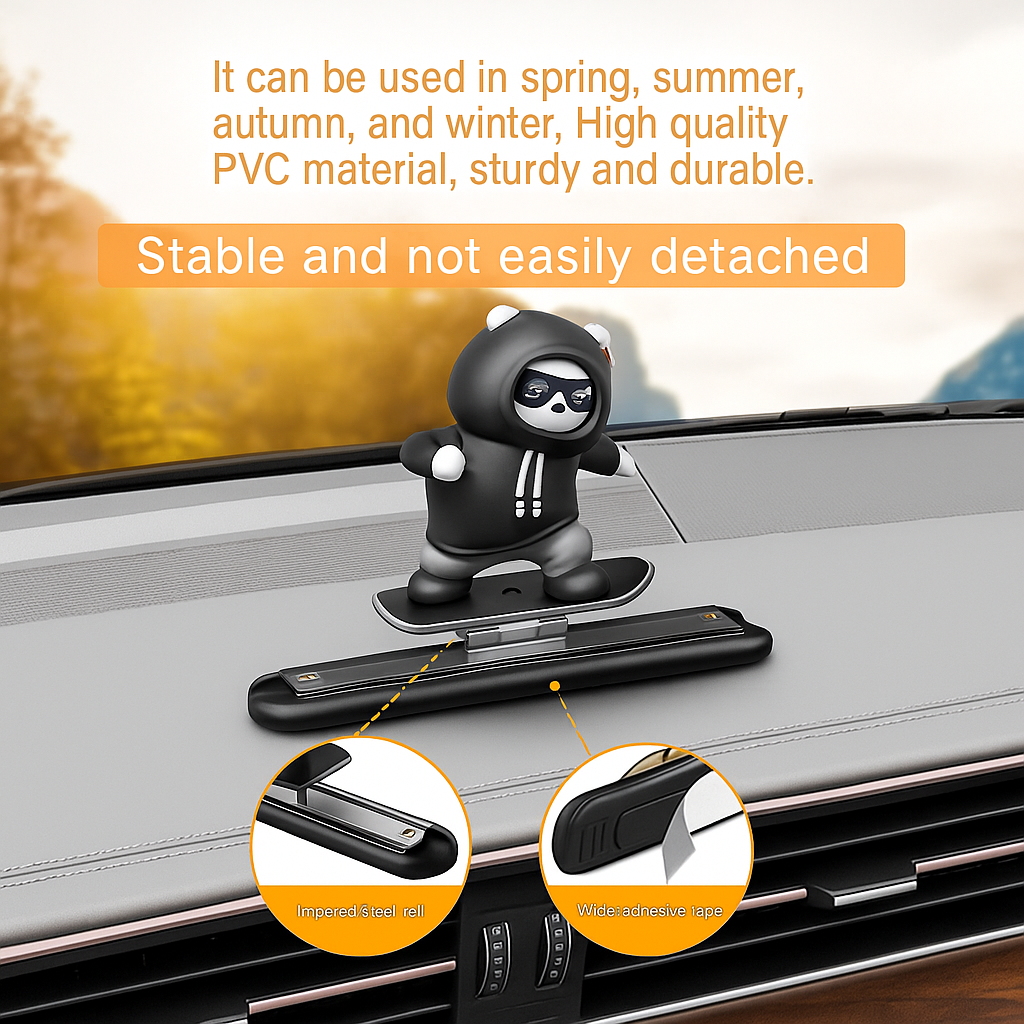 🛹 Cool Bear Sliding Dashboard Toy – Smooth & Silent Motion Buddy 🐻