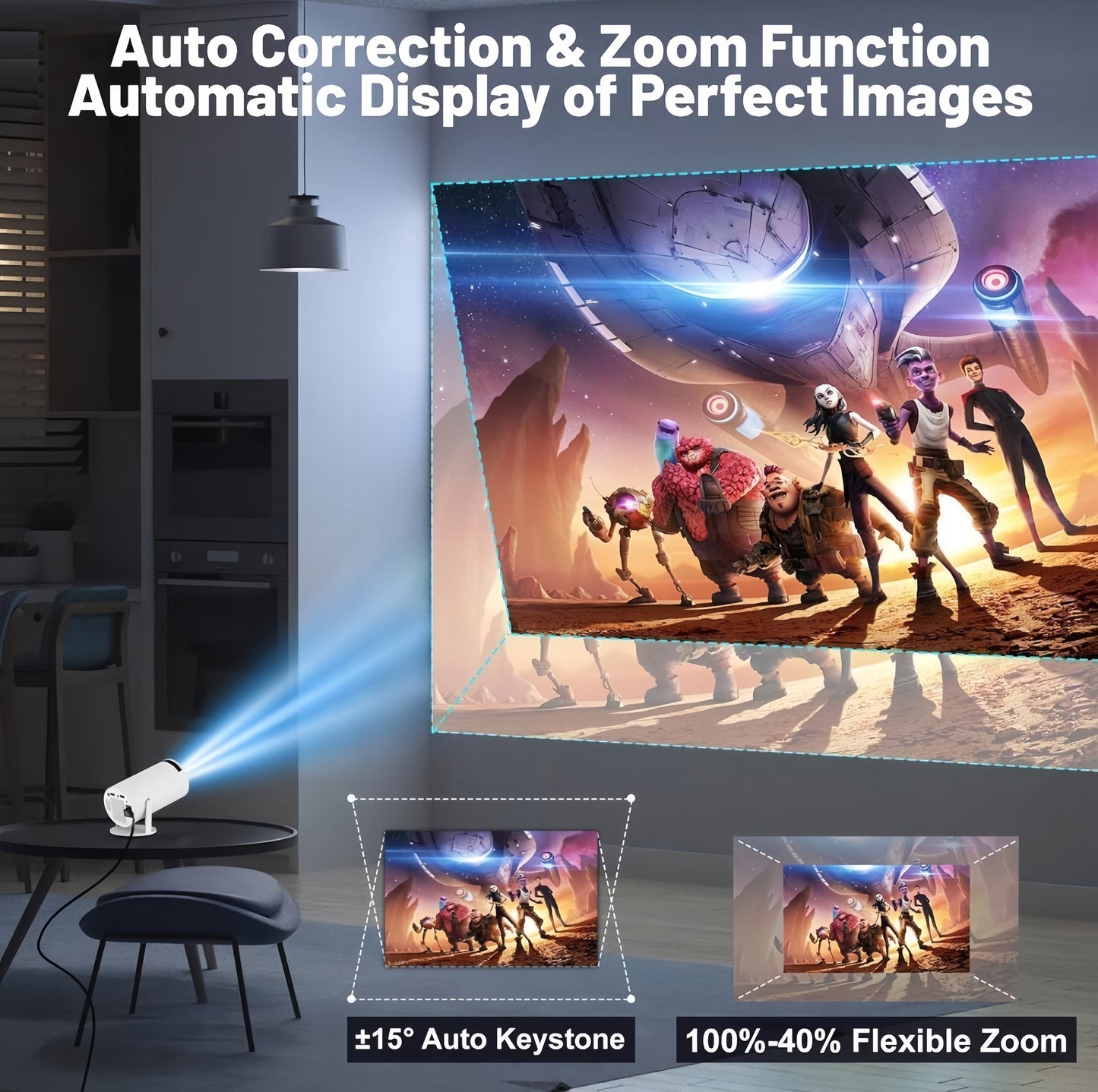 🎥 Smart Mini HD Projector with Remote | Home Theater Cinema Projector 📽️