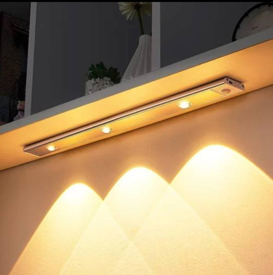 ✨ Motion Sensor LED Under Cabinet Light – Rechargeable Wireless Night Lamp 💡