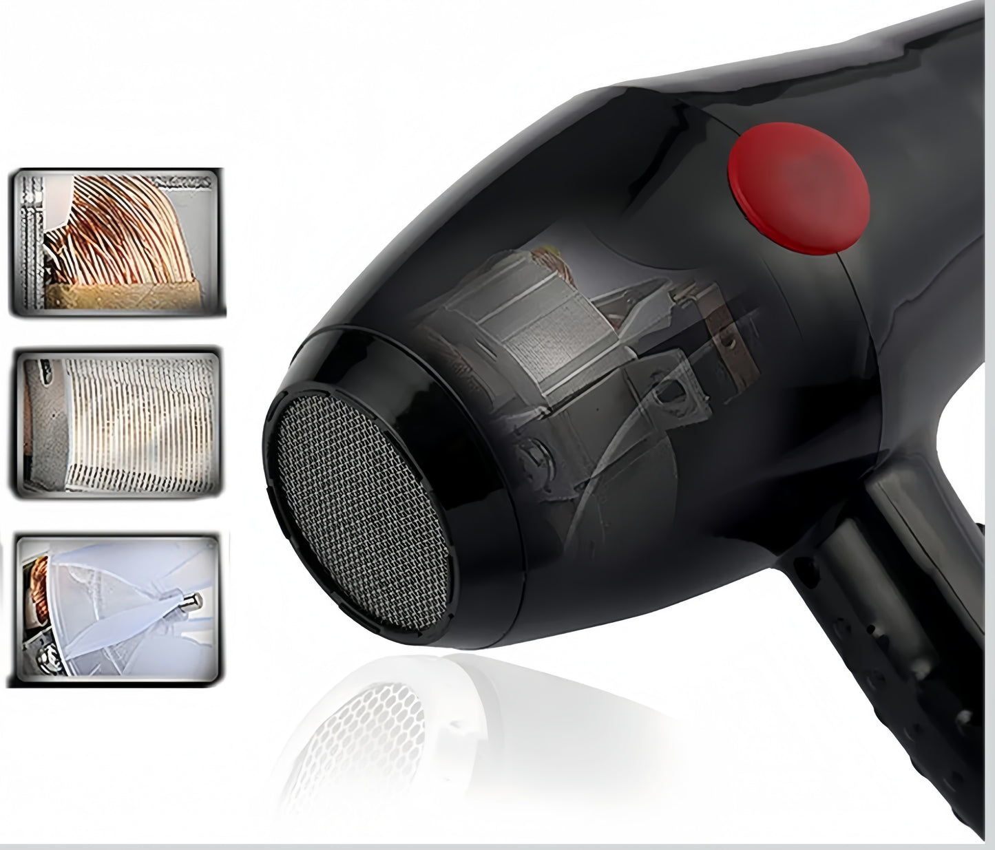 🔥 Professional 2000W Hair Dryer with Concentrator Nozzle – Fast & Powerful Styling