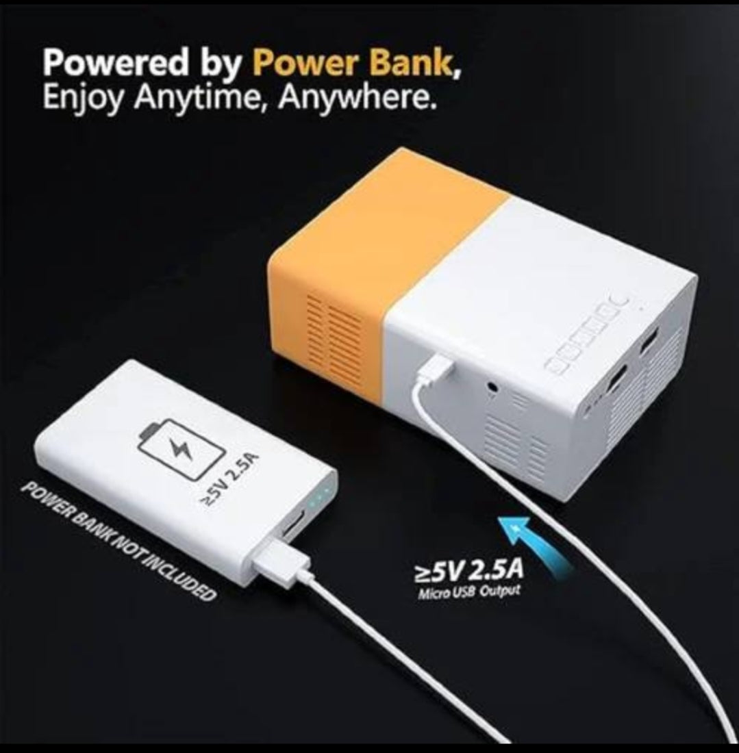 Mini Portable LED Projector 🎬 | 1080P HD Home Theater 📽️ | Compact & Stylish Design