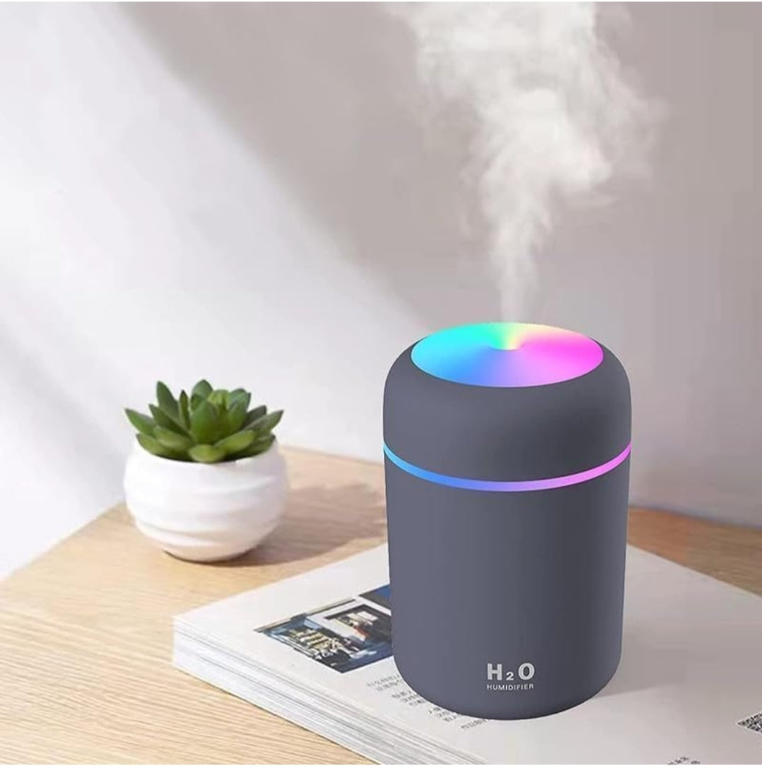 🌀 H2O Mini Air Humidifier with LED Light 🌈 (3 Colors Available)