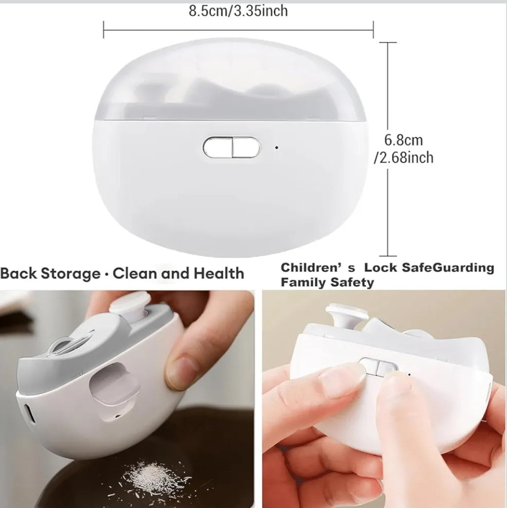 💅 2-in-1 Electric Nail Clipper & Grinder – Safe, Silent & Rechargeable ✨