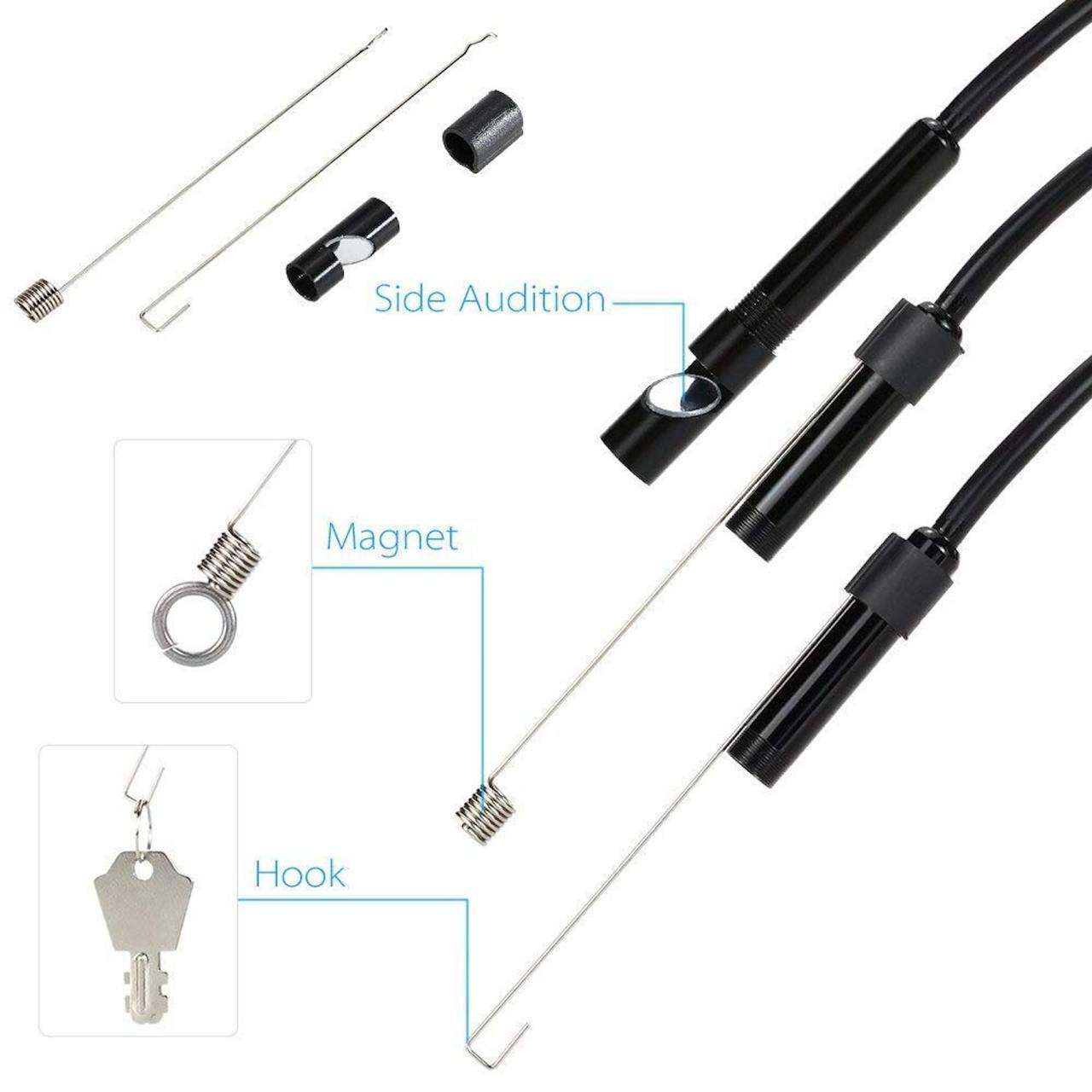 HD USB Endoscope Camera 🔍 | Waterproof Inspection Borescope with LED Light & Phone Connectivity 💡