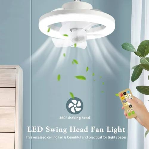 🌀 LED Ceiling Fan Light with Remote Control – 2-in-1 Silent Cooling & Bright Lighting 💡