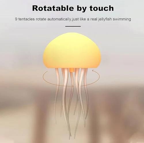 🪼 Cute Jellyfish LED Lamp – Rechargeable & Dual-Mode Touch Control 🌈