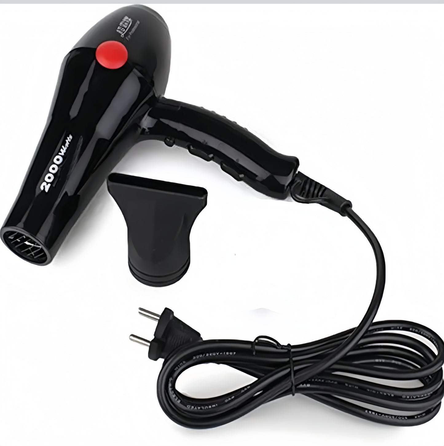 🔥 Professional 2000W Hair Dryer with Concentrator Nozzle – Fast & Powerful Styling