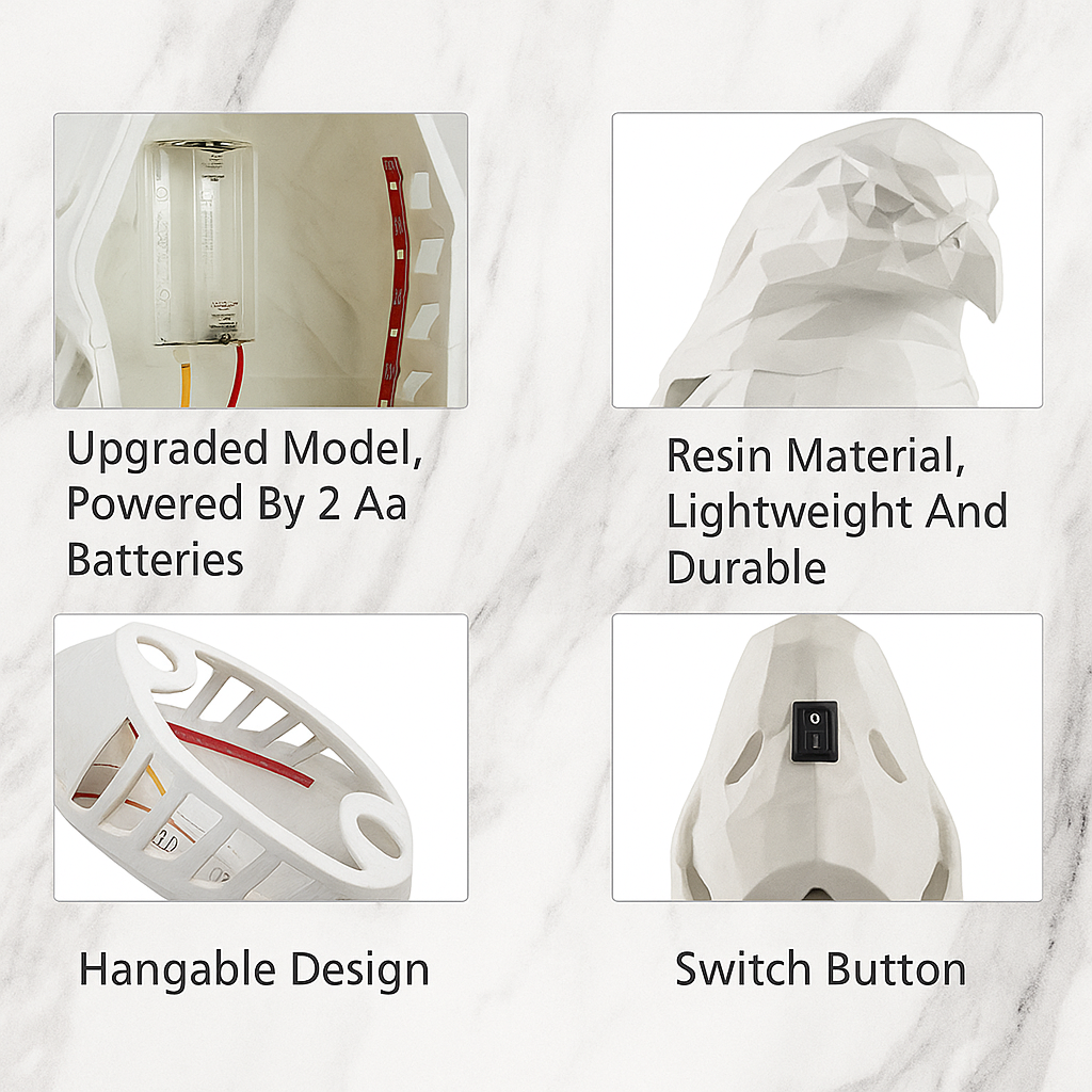 "Luminous Owl Wall Lamp – Elegant Ambient Light for Modern Interiors"