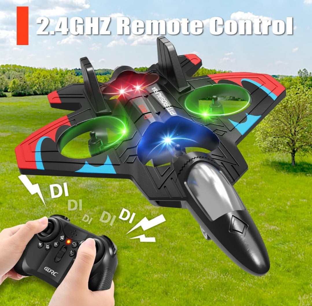 Starfighter RC Space Drone ✨ | 360° Stunt Flying | LED Lights | Remote Control Toy