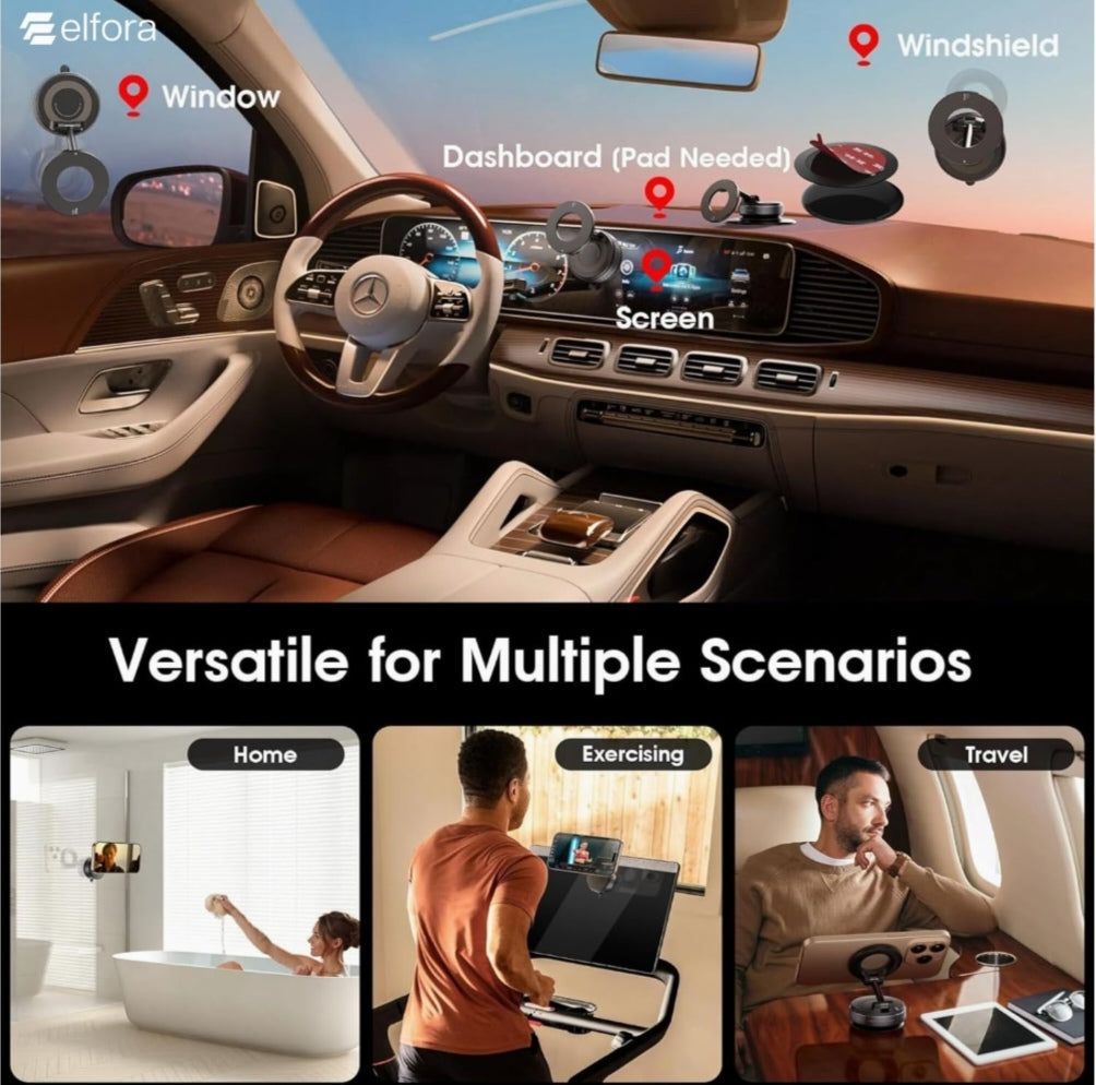 📱 MagSafe Magnetic Ring Holder – Ultra-Strong Mount for All Phones