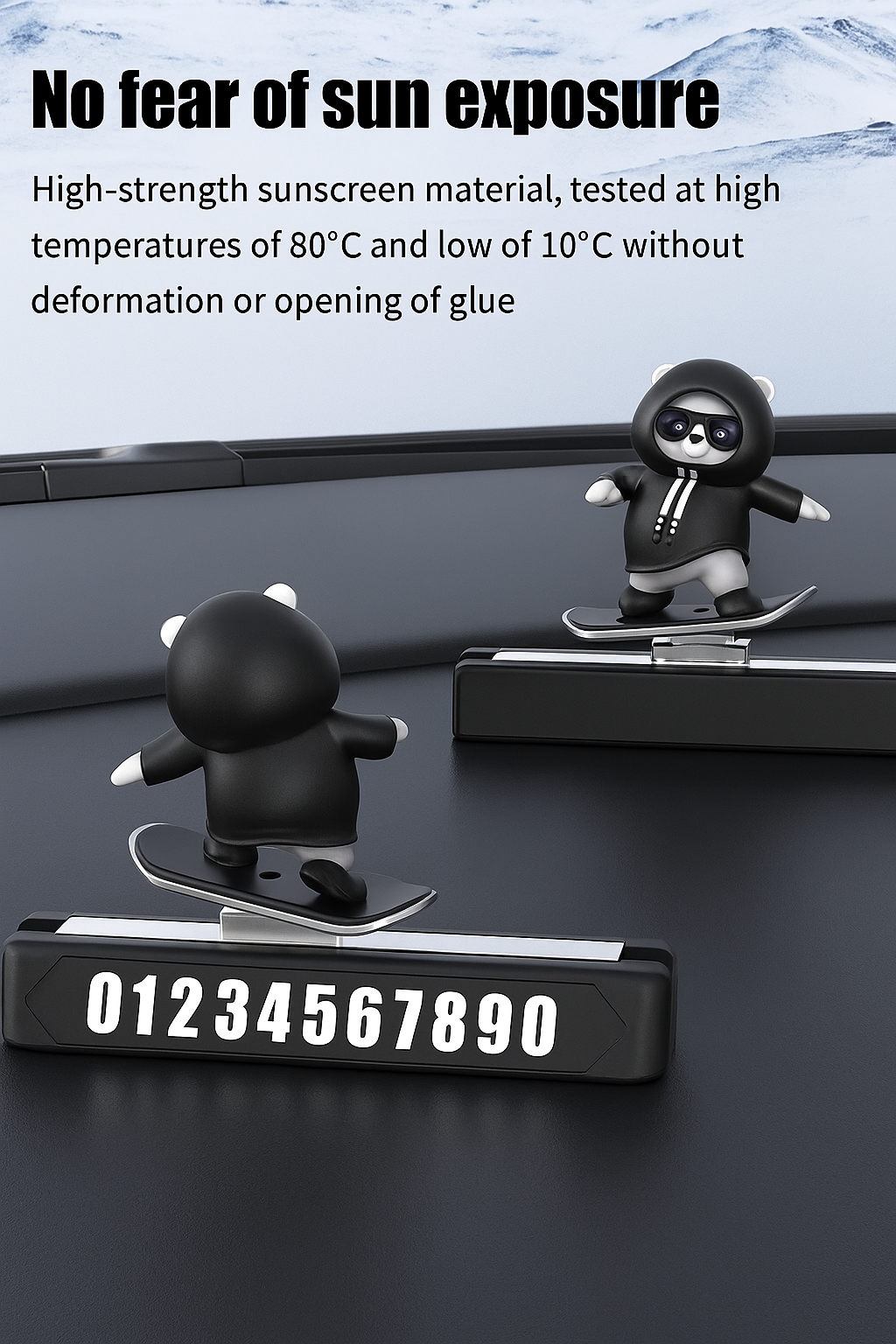 🛹 Cool Bear Sliding Dashboard Toy – Smooth & Silent Motion Buddy 🐻