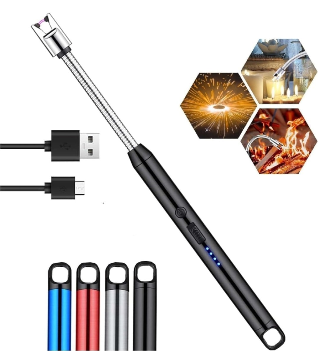 🔥 Electric USB Rechargeable Lighter – Flexible Neck PRO Model 🔋