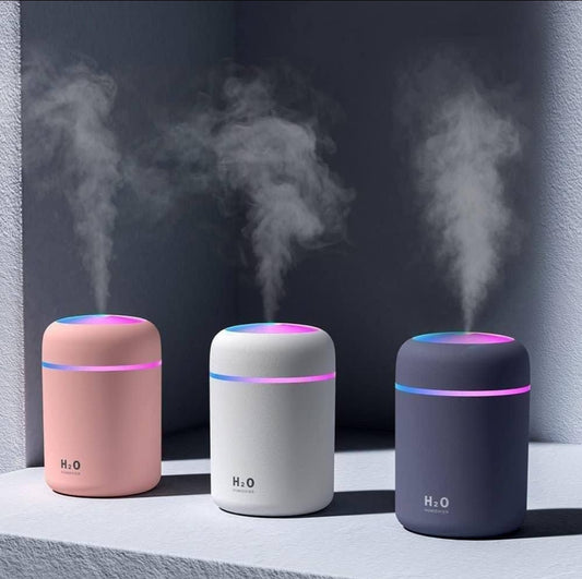 🌀 H2O Mini Air Humidifier with LED Light 🌈 (3 Colors Available)