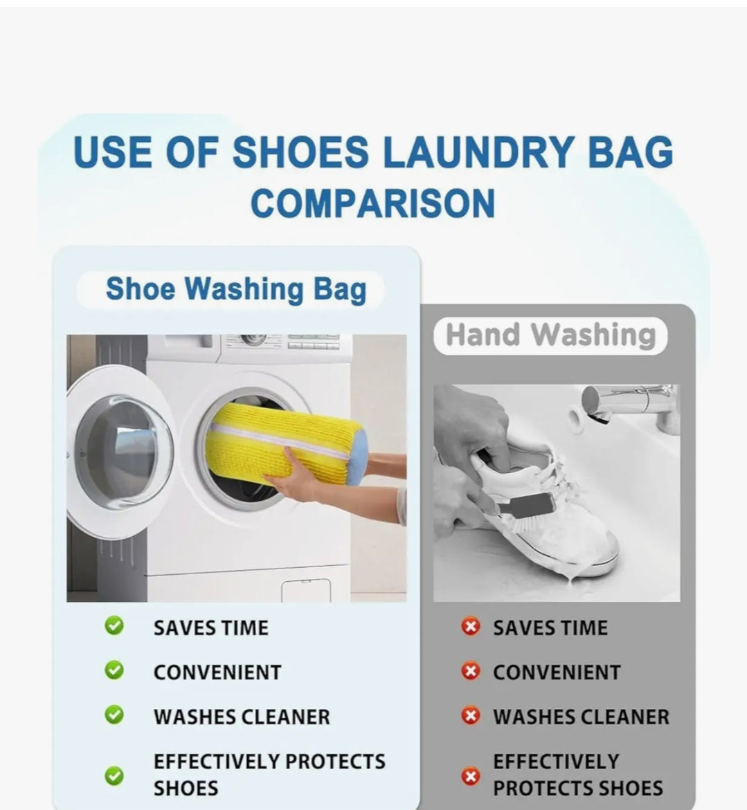 🧺 Shoe Laundry Bag – Easy Shoe Washing Solution 👟