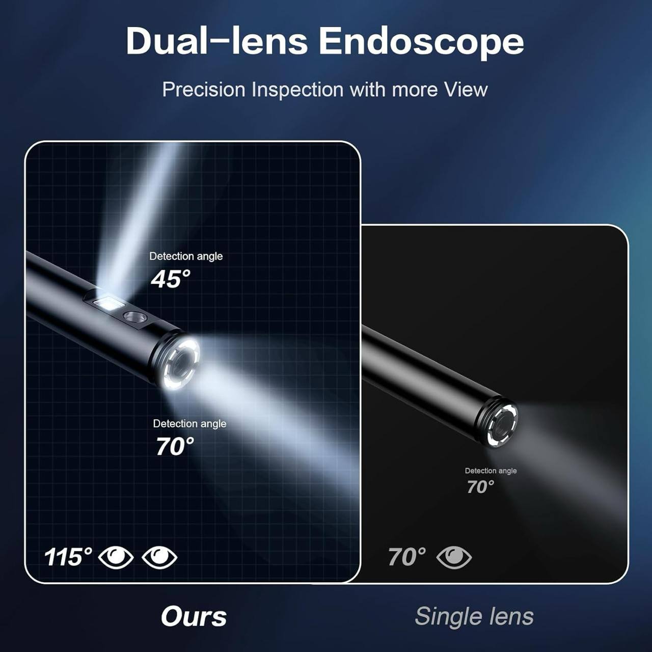 HD USB Endoscope Camera 🔍 | Waterproof Inspection Borescope with LED Light & Phone Connectivity 💡
