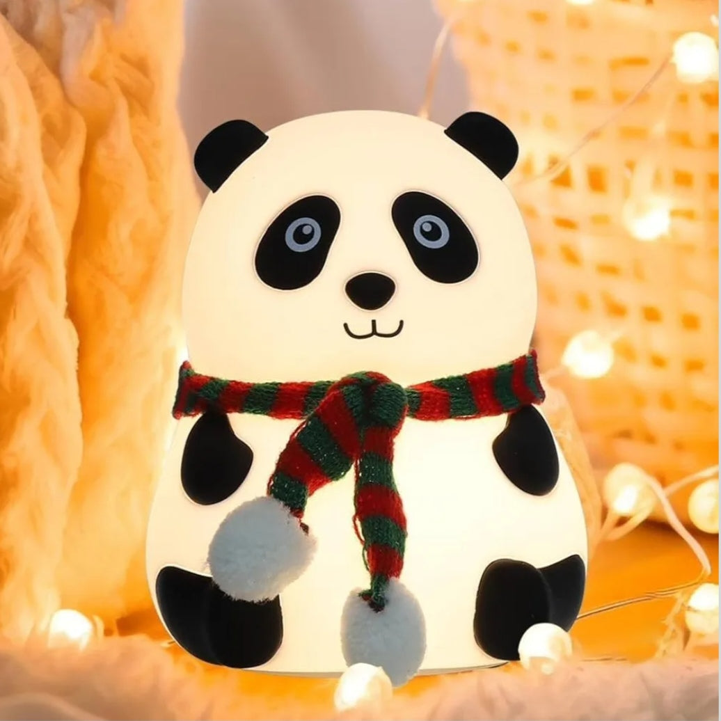 🧸✨ Panda Night Light – USB Rechargeable Cute Silicone Lamp