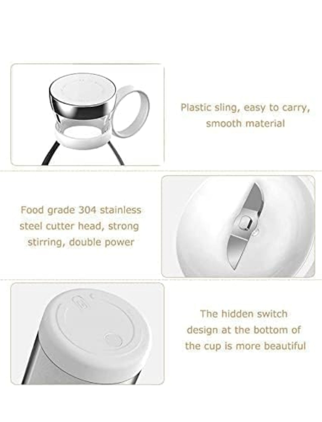 🧃 Portable 6-Blade Mini Juicer – Updated Version