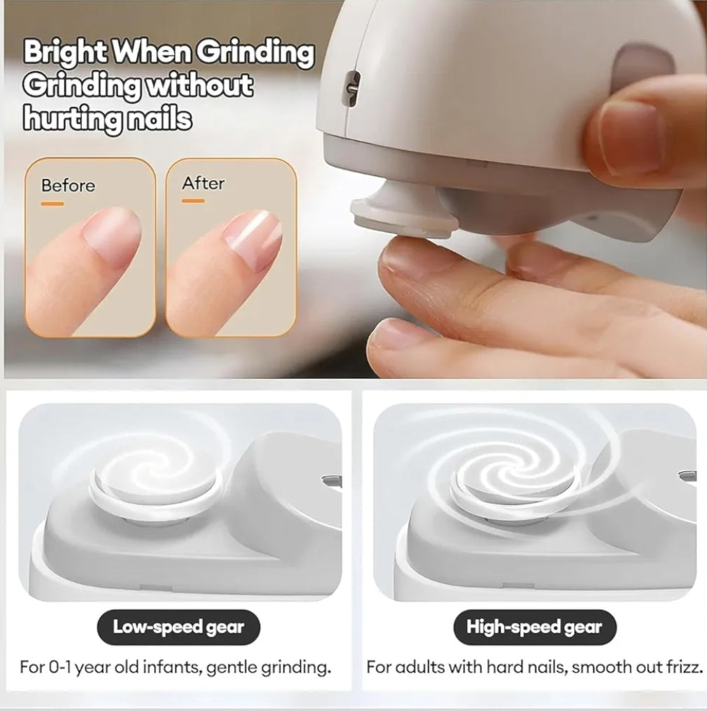💅 2-in-1 Electric Nail Clipper & Grinder – Safe, Silent & Rechargeable ✨