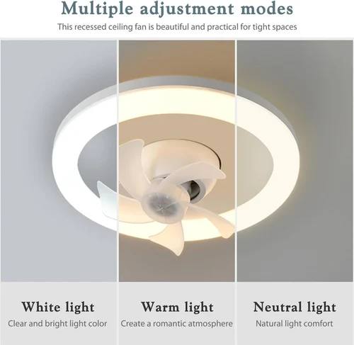 🌀 LED Ceiling Fan Light with Remote Control – 2-in-1 Silent Cooling & Bright Lighting 💡